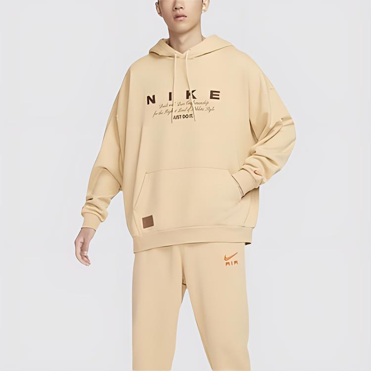 Nike Pullover Warm Letter Long Sleeve Hoodie Men Hoodies Khaki HQ4745233