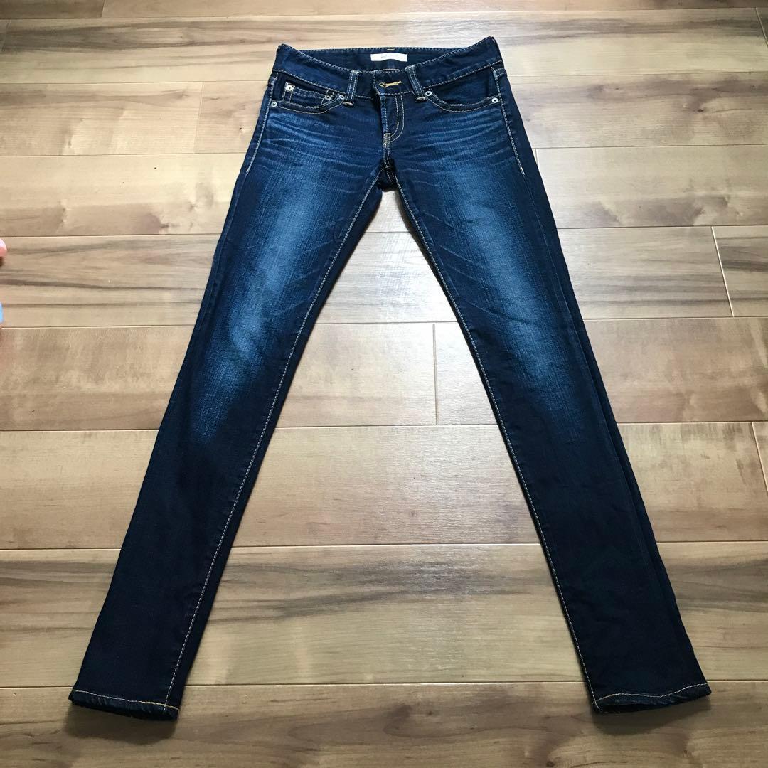 Used moussy reverse skinny denim 25 inches dark blue