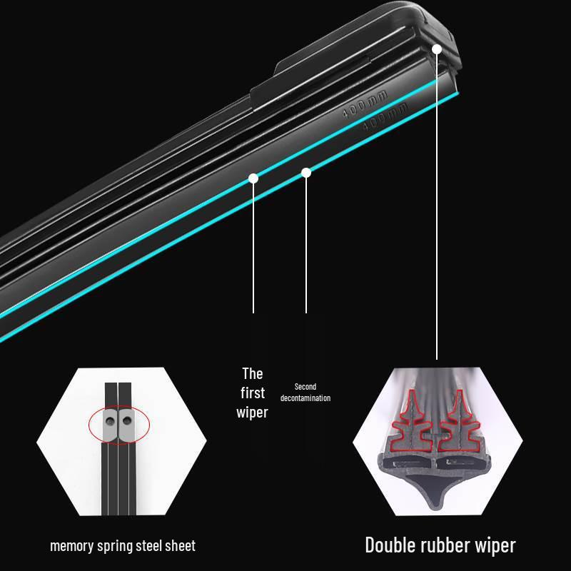 Double Rubber Strip for FAW Xiali N5/N3/N7/2000/7101/7131 Kuncheng Wipers