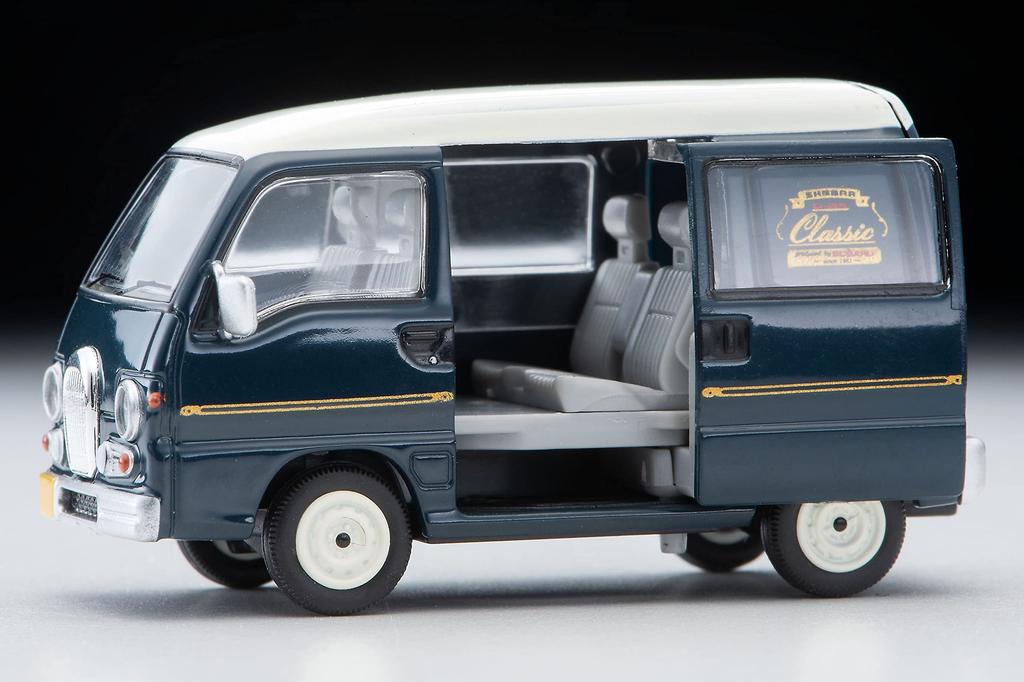Tomytec Tomica Limited Vintage Neo Maßstab Subaru Sambar Dias Classic 1994 Fertigmodell 1/64 LV-N249d Modell, Marineblau/Weiß,