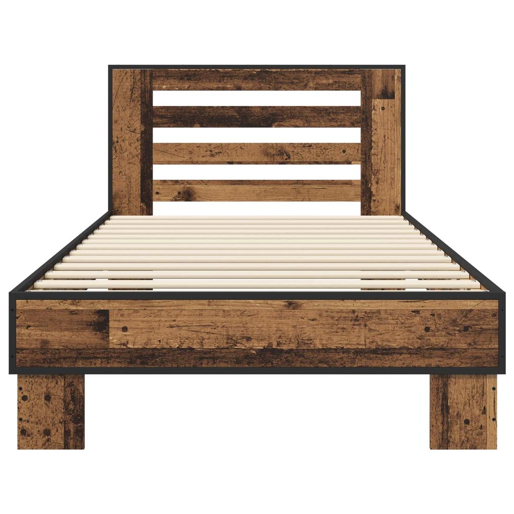 Bed Frame with Headboard Reclaimed Wood 80 x 200 cm Engineered Wood