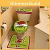 Feestelijke Groene Grinch Toiletbrilovertrek En Mat Kerst Badkamer Decoratieset