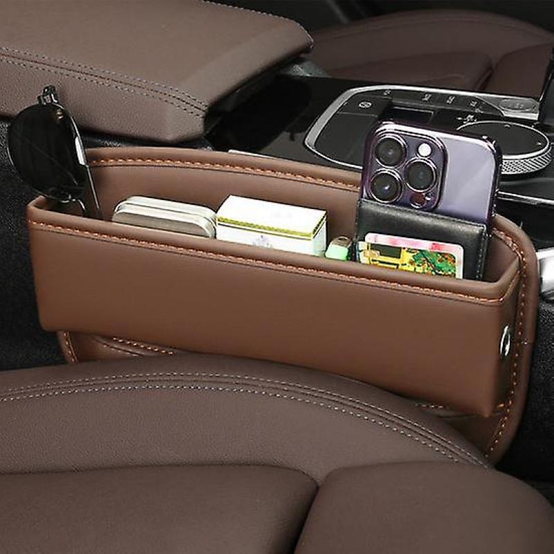 Úložný box s mezerou v autosedačce s otvorem pro kabel Velkokapacitní organizér na středovou konzolu odolný proti opotřebení Příslušenství interiéru auta
