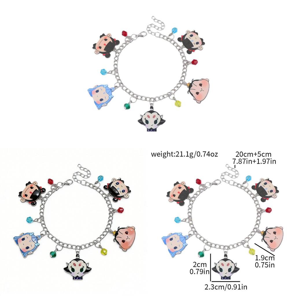 Nezha Ao Bing Cartoon Charm Bracelet With Zinc Alloy Pendant For Gift Giving