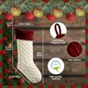 18 Inches Christmas Stockings, Large Size Cable Knitted Xmas Stocking for Kids, Fireplace Hanging Stockings for Family Holiday Party Decorations