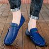 Fashion Men's Round Headed Casual Flat Bottomed Driving Luxury Loafers Light Outdoor Business Soft Soled Formal Shoes Zapatos De Hombre