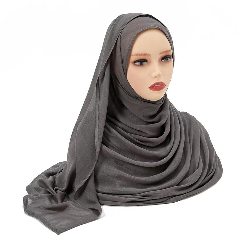New Solid Cotton Viscose Hijab For Women Muslim Scarf Big Size Shawls Foulard Islam Head Wraps Headscarves Ramadan Scarf Bandana