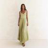 Spring and Summer, Europe and The United States New Solid Color Pleated Suspender Mid-waist Fashion Temperament Pendulum Dress 116