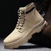 2025 winter new velvet thickened warm snow boots men's versatile casual Martin boots high-top tooling boots cotton shoes
