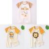 Baby Cotton Short Sleeve Romper With Bonefree Shoulder Closure For Newborns Summer Wear