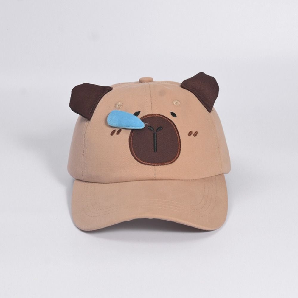 Cotton Baseball Hat Snot Capybara Sunscreen Hat Korean Peaked Cap  Kids