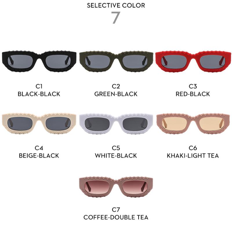 Women's sunglasses, men's and women's fashion square braided sunglasses