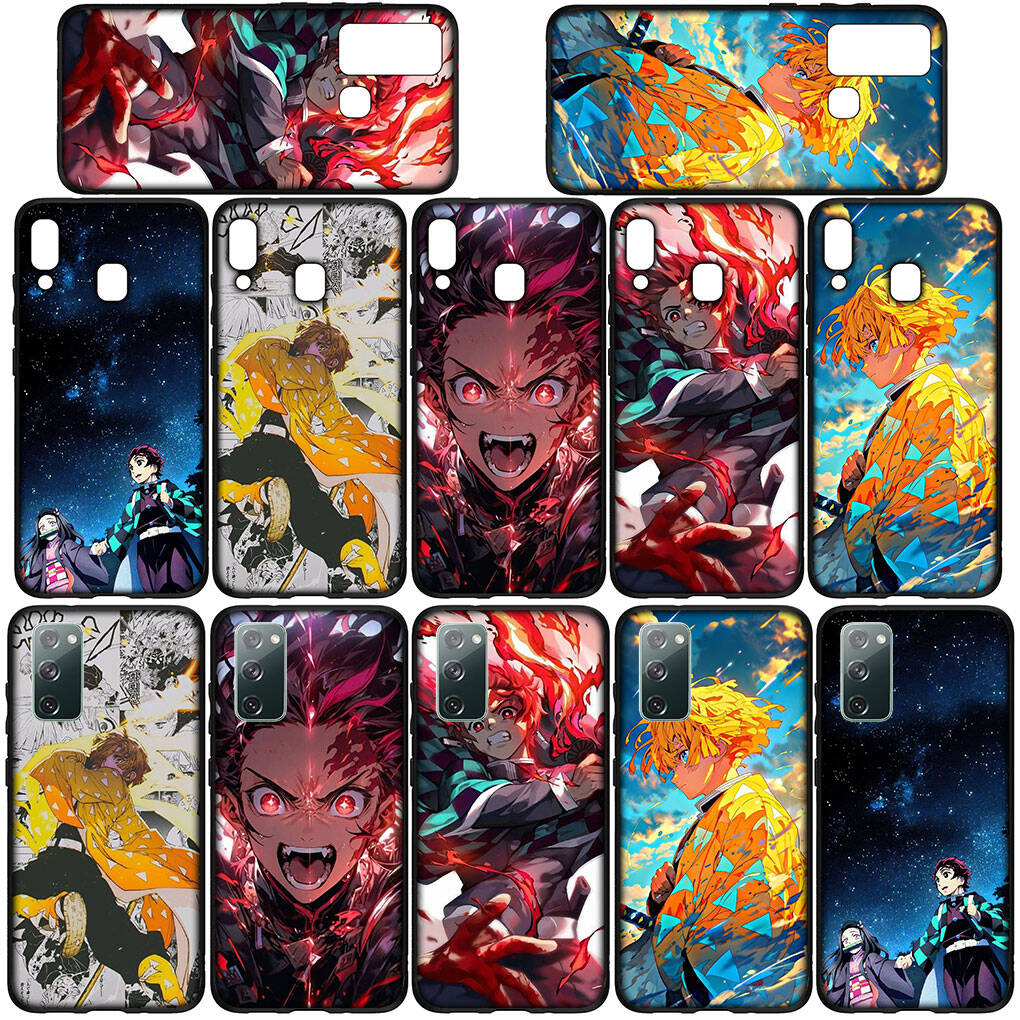for Motorola Moto Edge 70 60 50 G54 G86 Samsung Galaxy S25 iPhone 17 16 15 Redmi Note 14 13 Pro Max Phone Case Demon Slayer Tanjirou Agatsuma Zenitsu