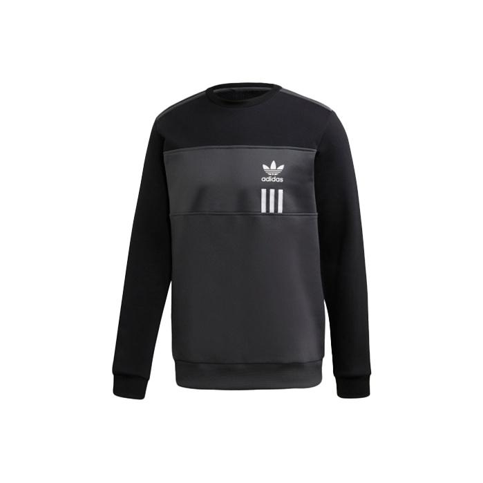 Adidas Originals Trefoil Sports Fashion Long Sleeve Sweatshirt Men sweatshirt Black FH9366 S