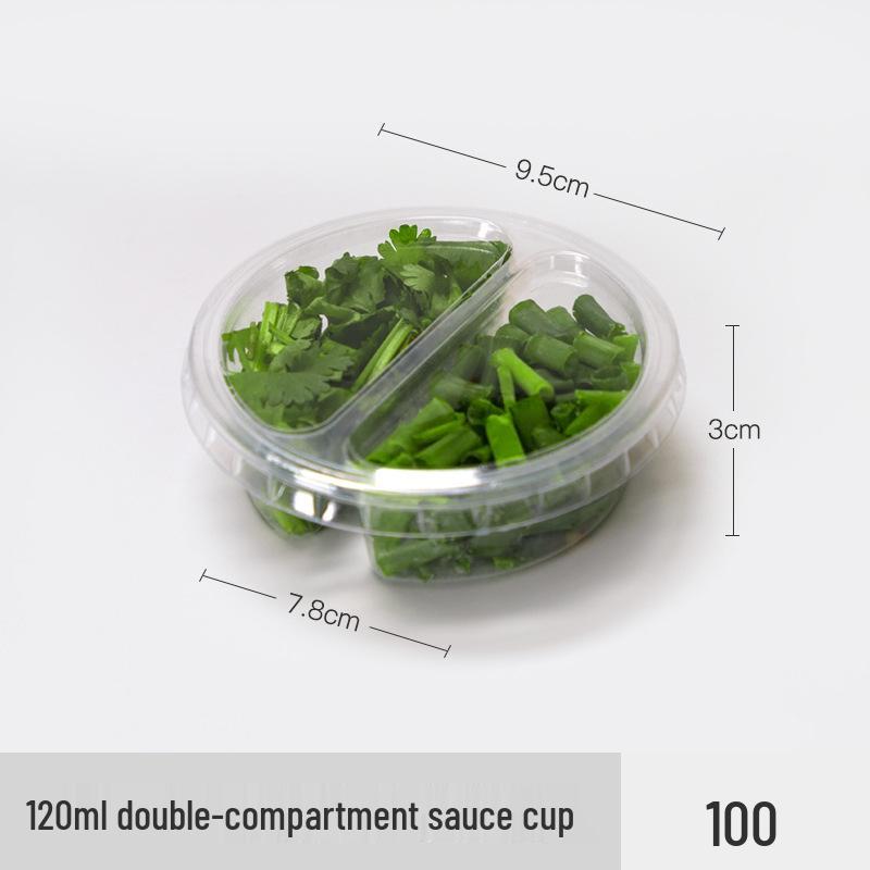 Petunia 100-Pack Disposable Plastic Sauce Cups for Seasoning and Fresh-Keeping