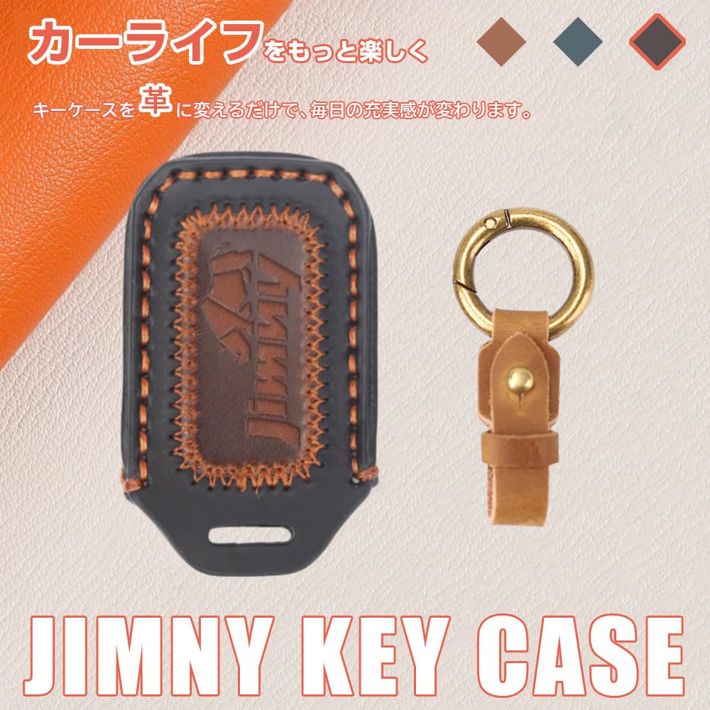 XIKER Suzuki Jimny JB64W JB74W Exclusive Leather Smart Key Soft To the 2 Key Prevents Dirt and Car Remote Control Comes with Key Prevents Dropping