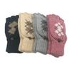 Wool Gloves Men'S And Women'S Snowflake Flip Dual-Purpose Thermal Half-Finger Gloves Deer Knitted Split-Finger Gloves