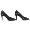Great CHANEL pumps COCO Mark Faux Pearl Patent Leather Suede black 36 G33423 Used