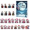 Christmas Gift for Panda Lovers 2D Acrylic Cute Ornaments Advent Calendar, 24 Days Holiday Decorations Countdown Collectible Hanging Pendants