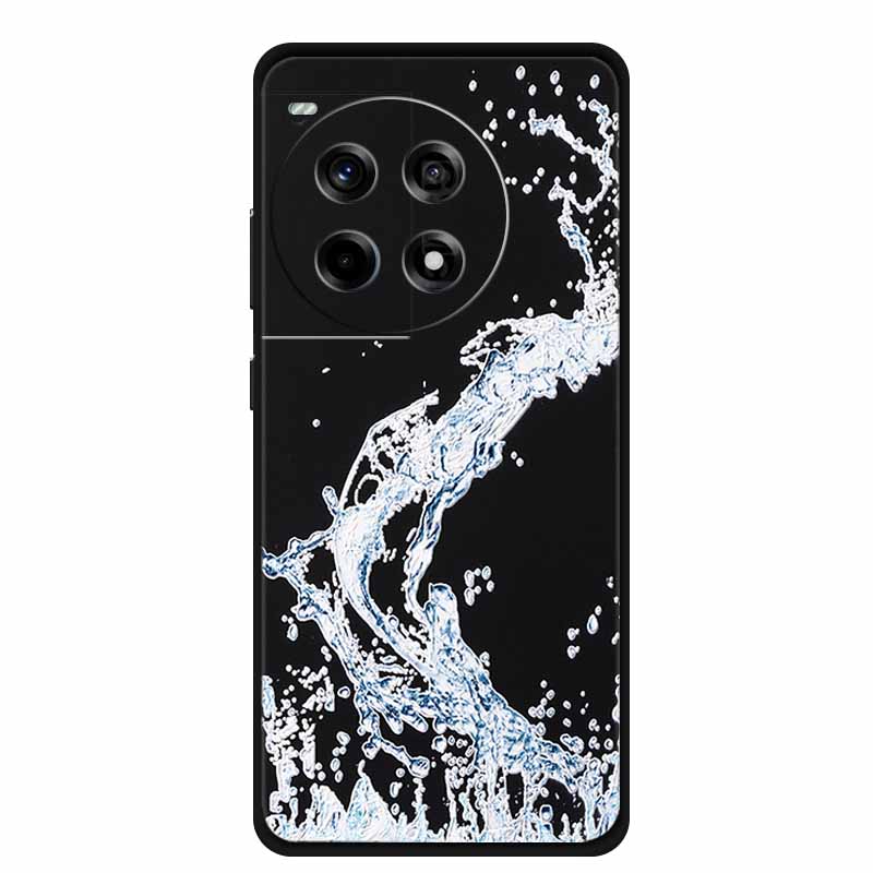 3D Relief Emboss Case For OnePlus 13 5G 11R Ace 3 2 Pro OnePlus 12R Phone Case Black Silicone Soft Back Cover Cases Funda Coque
