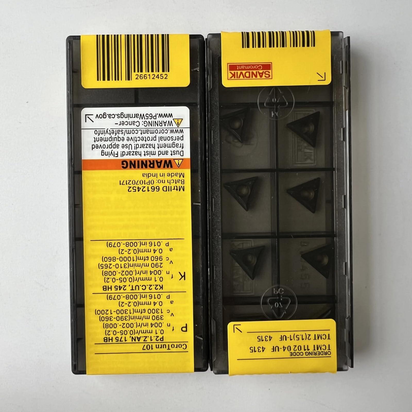 

Original Sandvik / TCMT110204-UF 4315 / CNC lathe carbide blade 10 Pcs