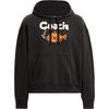 Coach FW25 Fish Pattern Hooded Long Sleeve Sweatshirt Unisex Sweatshirt CCM64-BLK
