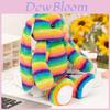 Plush Easter Bunny Toy With Colorful Stripes For Kids Holiday Gift