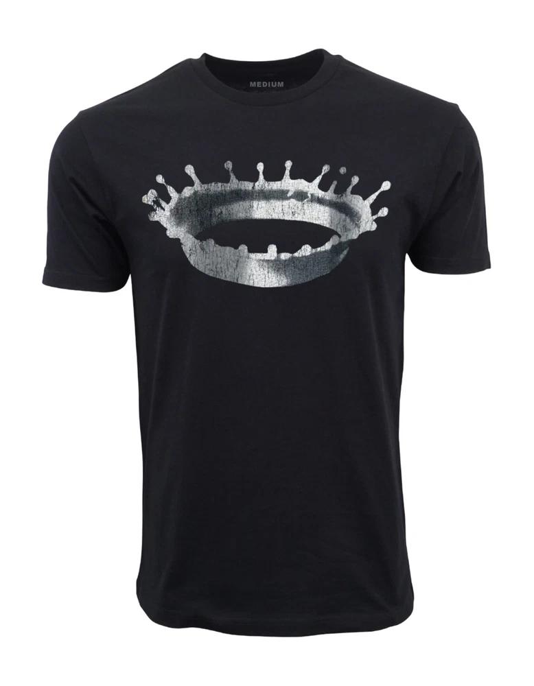 90s Acid Drop Archaic Smile Graphic Black Tshirt S