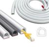 1 Roll 3meter/118.11inch Self-adhesive Electrical Conduit Cable protector,PVC Cable Channel,concealed Cable Tray