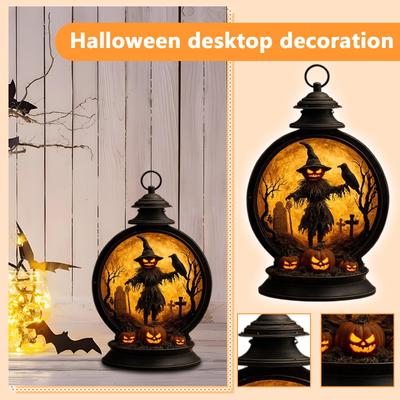 Halloween Scarecrow Pumpkin Lamp