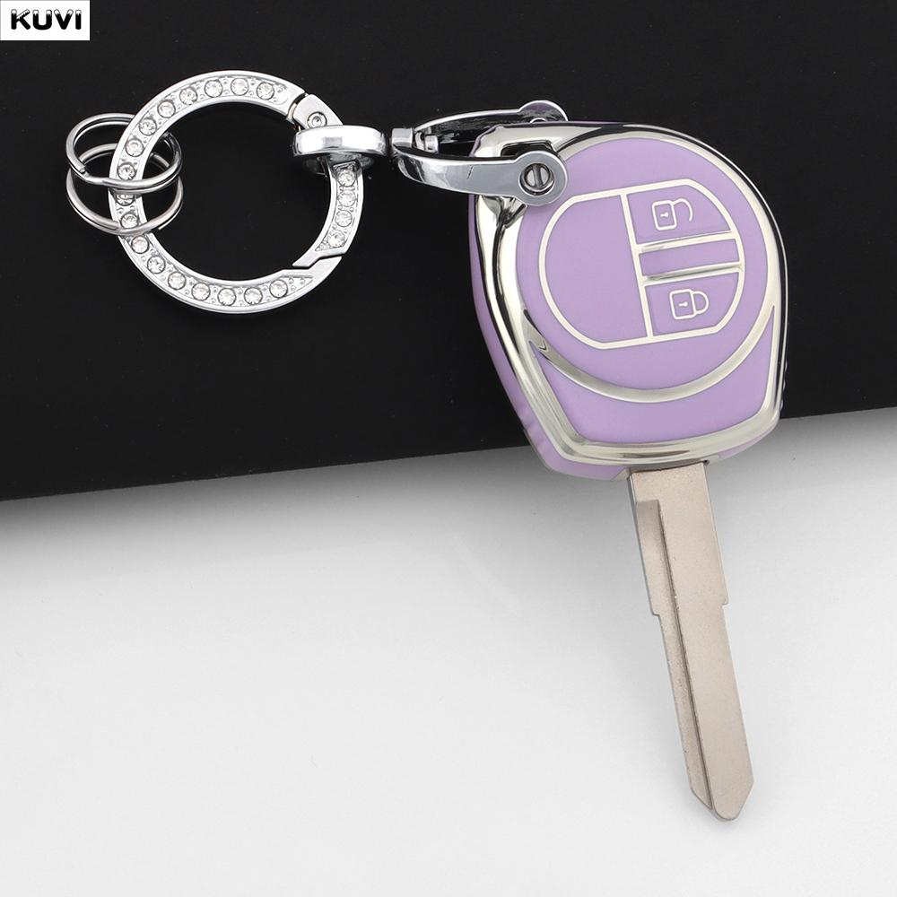 Fashion Tpu Car Key Case Cover For Suzuki Sx4 Window Vitara Amagatarai Swift Grand Liana 2 Buttons Protected Shell Keychain Fob