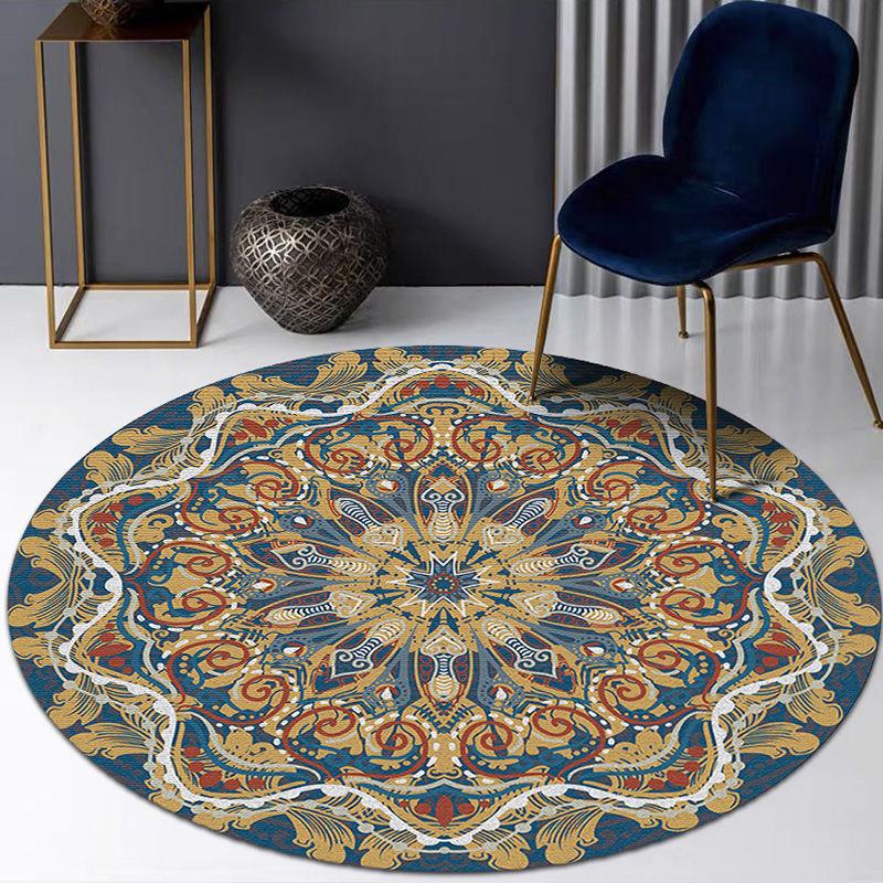 Home Decoration Simple Style Living Room Bedroom Mat Anti-slip Mat Yoga Mat Round Carpet Door Mat Porch Mat Tapete Redondo