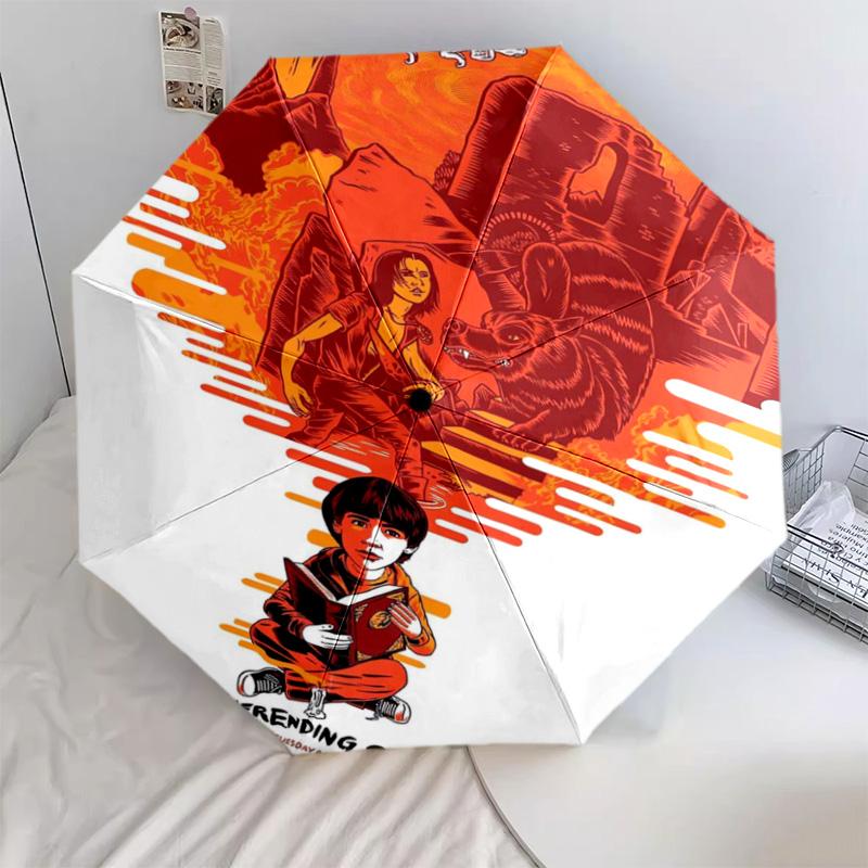

1 PC Automatic Folding Umbrella - Cartoon Pattern, Portable & Foldable Design with 52 Ribs, Christmas Birthday Gifts