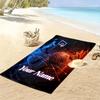 Name Custom Basketball Art Print Beach Towel, Large Soft Quick Dry Towel for Beach Camping Swimming