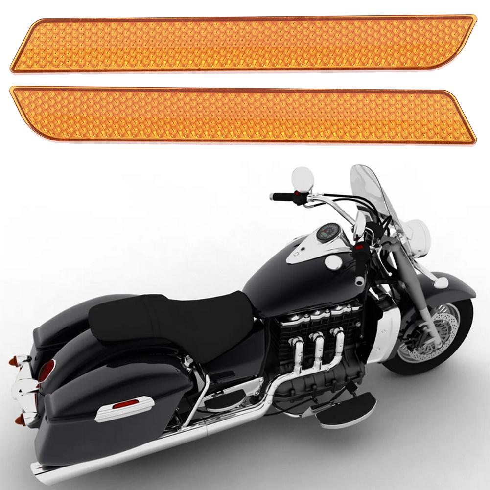 Pair of Saddlebag Reflector   Cover   Warning Small Size Fit for   FLT FLHT FLHRC