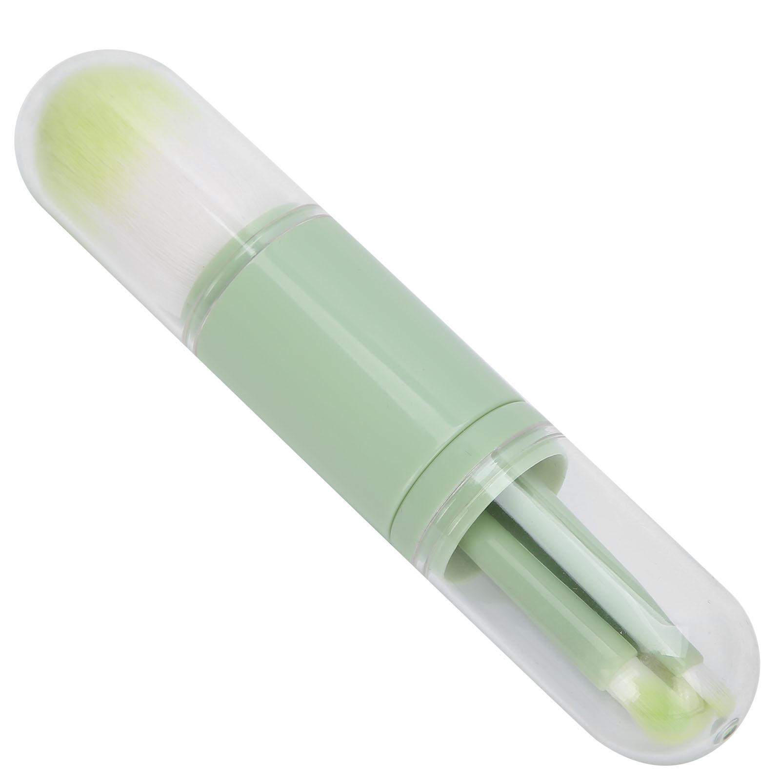 

Набор кистей для макияжа, кисть для удаления пыли с ногтей, выдвижная, портативная, щетина из волокна WLid, зеленая зелёный