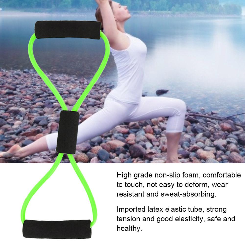 8 Shaped Elastic Fitness Pulling Rope Chest Expander Yoga Body Slimming Tension Band
