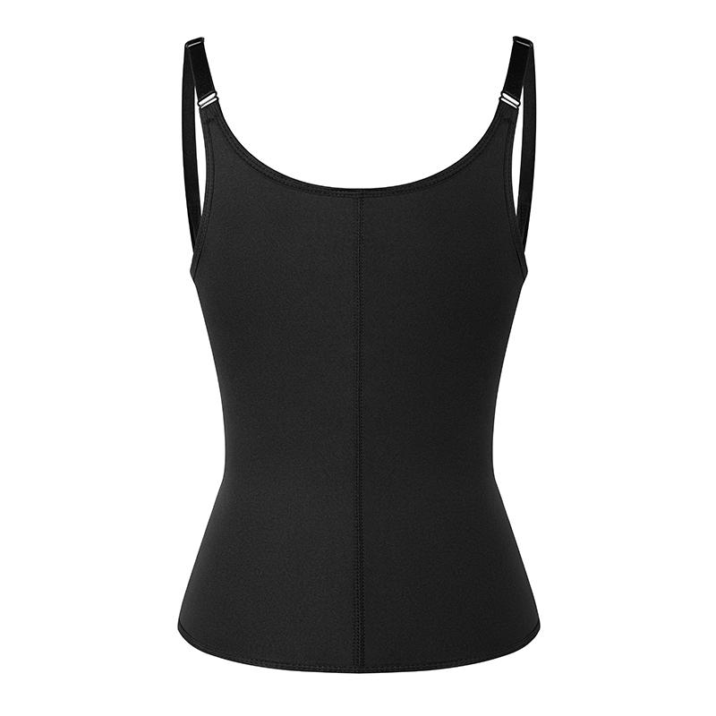 Waist Trainer Vest for Women Zipper Corset Body Shaper Tummy Control Cincher Tank Top Compression Shirt with Adjustable Straps