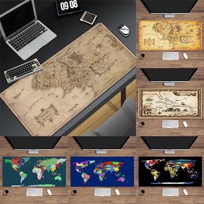 Starověká mapa Středozemě Podložka pod myš Velká plocha XXL Herní Kancelář Stolní počítač Koberec Podložka pod notebook Stůl Kobereček pod klávesnici