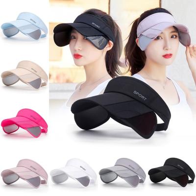 Women'S Hats With A Pull-Out Brim, Summer Sun Visor, A Retractable Brim For Face Protection, A Korean-Style Large-Brim Cycling