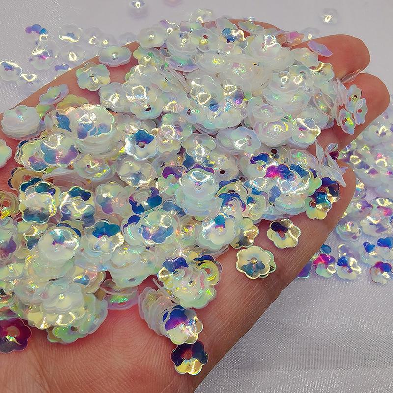 

Прозрачный точечный золотой блестящий макияж для глаз и украшения ногтей с блестящими бусинами для поделок своими руками 6mm concave plum - 10g/bag золотой/прозрачный