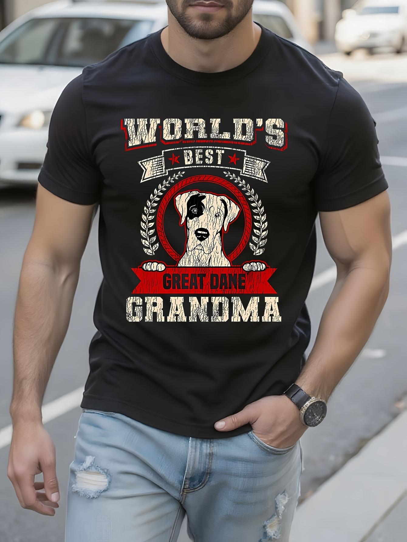 Great Dane Lover Graphic Tshirt - Worlds Best Grandma Fun... L