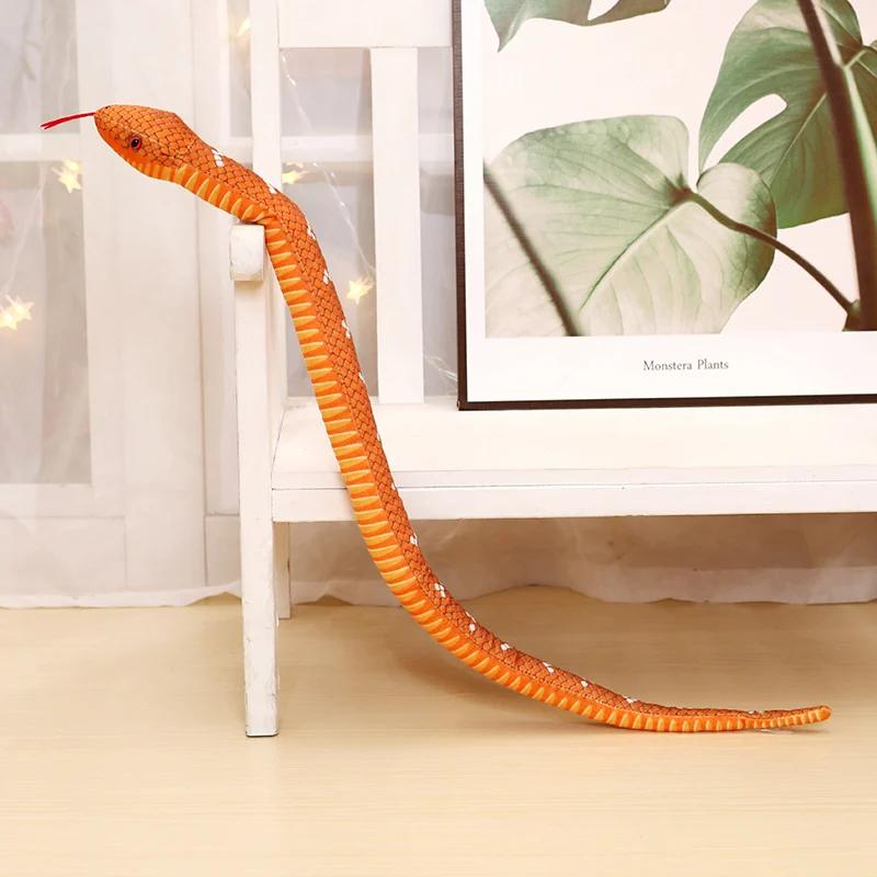 100cm Lifelike Stuffed Snake Plush Toy Simulation Boa Cobra Long Snake Plush Doll Creative Room Decoration Birthday Gifts