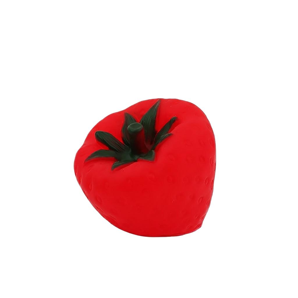 Fruit Shape Squeeze Toy for Stress Relief Soft TPR Material Handheld Sensory Toy for Bath and Office Use Strawberry Design