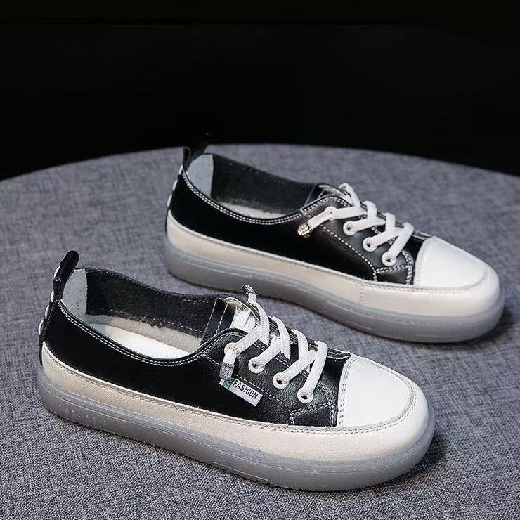 

New beef tendon sole casual shoes, new soft-soled real soft leather single in autumn 35【foot length 22.5cm】 чёрный