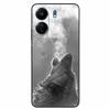 For Xiaomi Redmi 13C 4G Case Animals Painted Black Bumper Silicon TPU Coque for Redmi13C 4G 13 C Shockproof Covers Wolf Soft Bag