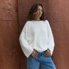 2026 Autumn and Winter New Imitation Mink Loose Crew Neck Sweater Women's Lazy Style Soft Knitted Jumper Hot Sale