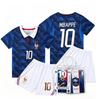 27 France No. 10 Deep Blue Football Jersey Children'S Clothing Adult Set Size 16-2Xl with Exquisite Accessories