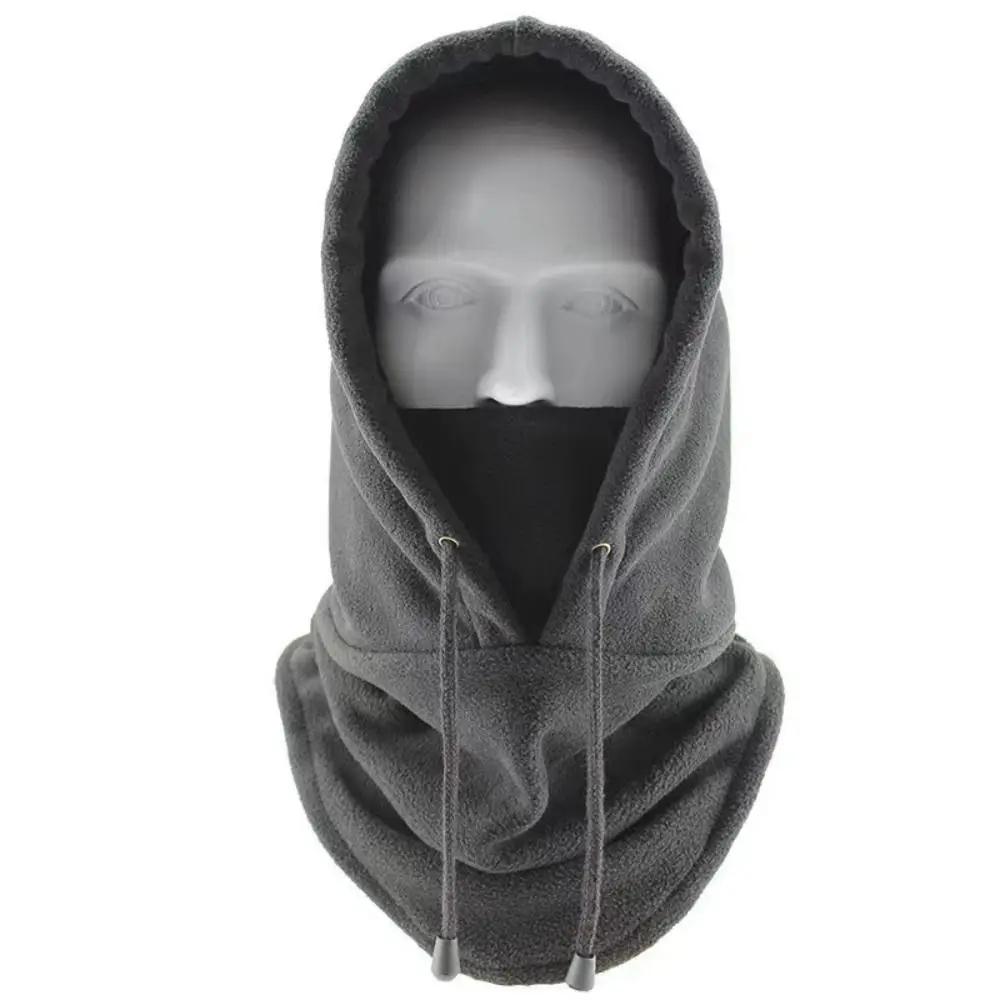 Quality Cycling Cap Ski Winter Solid Collor Windproof Caps Outdoor Sports Bib Cold Padded Hood Mask Plush Warm Hat Bike Bicycle