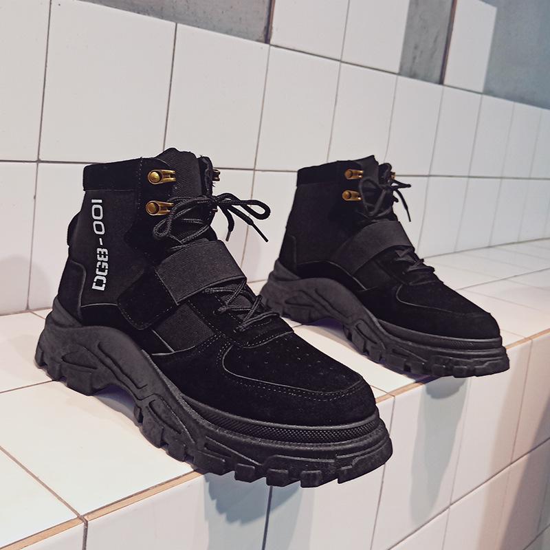 Fashion 2019 Autumn New Fashion Casual High Help  Boots Men's Leather Tooling Boots Men's Wild Desert Boots Jkm45
